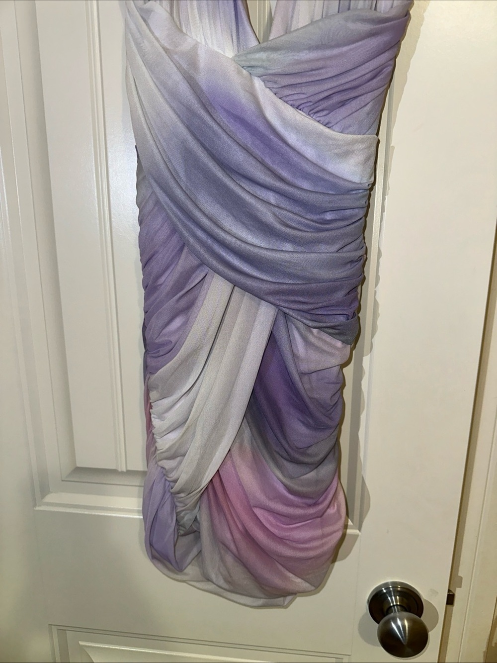 Zara Printed Draped Tulle Halter Mini Dress XS NWOT - Picture 5 of 6